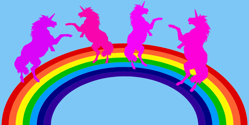 Pink And Purple Pink Ponies Dancing On Rainbow, Hay una lesbiana en mi sopa