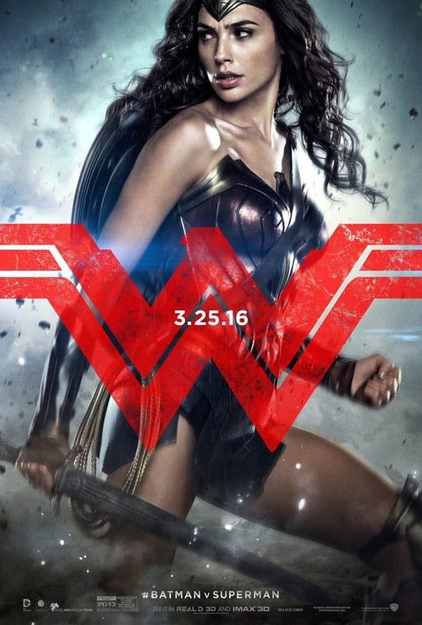 Wonder Woman Batman V Superman póster