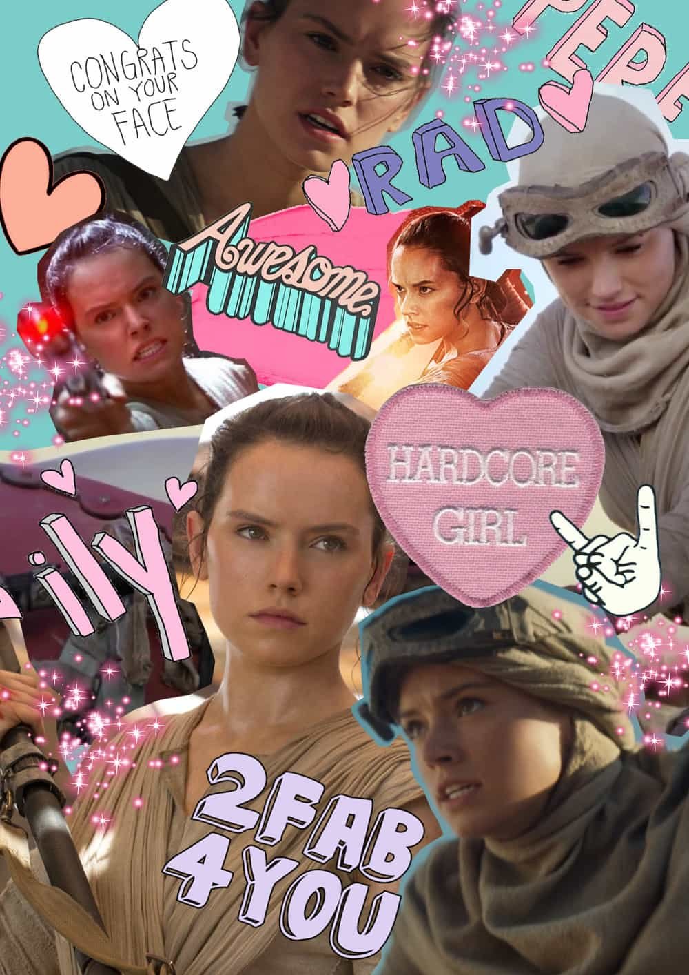 Rey Star Wars Collage, Hay una lesbiana en mi sopa