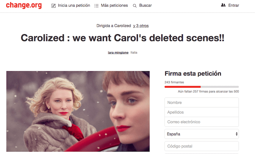 Carol Change.org