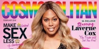 Laverne Cox, primera mujer trans en ser portada de Cosmopolitan