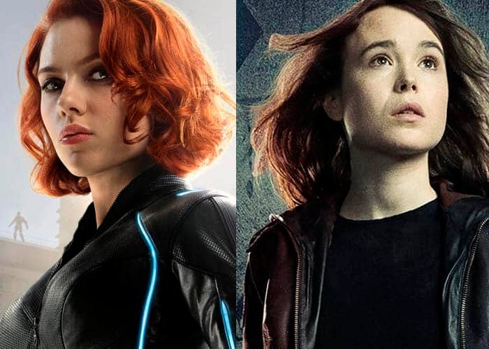 Viuda Negra y Kitty Pryde por Scarlett Johansson y Ellen Page